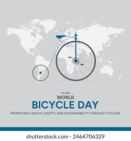 world bicycle day June 3, World Bicycle Day, 3rd June. 3D illustration, world bicycle day unique stunt cycle . Promoting Health, Equity, and Sustainability through Cycling