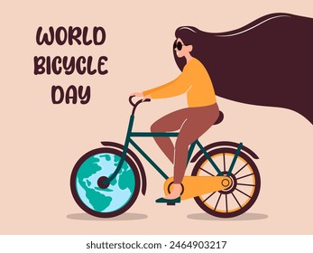 World Bicycle Day. June 3. world bicycle day celebration. banner, poster, background. World Bicycle Day Concept. ride cycle. World Bicycle Day Poster.