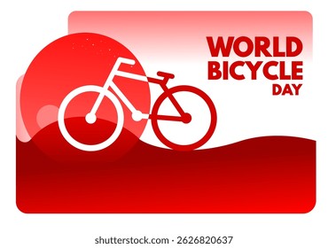 World Bicycle Day. June 3. – background, banner, card, poster – vector illustration