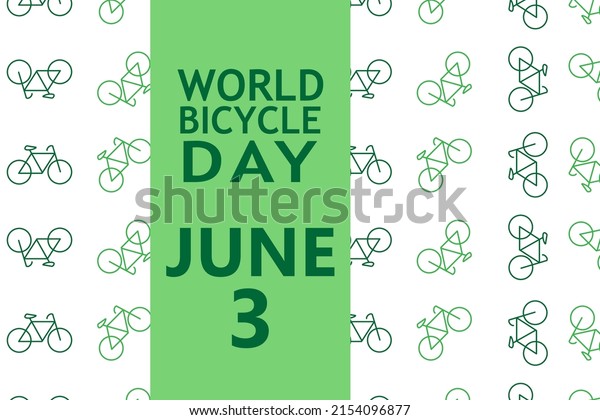 World Bicycle Day. June 3. Holiday concept. Template\
for background, banner, card, poster with text inscription. vector\
illustration with bicycle design. Car free day concept. September\
22.