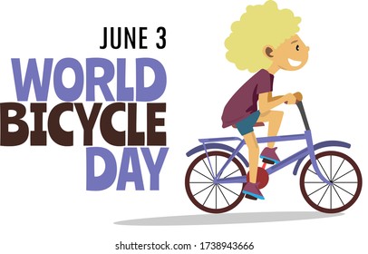 World Bicycle Day is June 3rd: Happy African Little Girl Riding her Bicycle for Sport, Health and Physical Activity