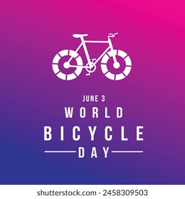World Bicycle Day June 3rd Vector Template