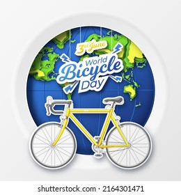 World Bicycle Day on Papercut Globe