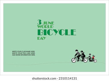 World Bicycle Day poster template in vector