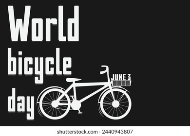 World bicycle day poster template. June 3. Bike eco transport