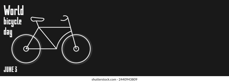 World bicycle day poster template. June 3. Bike eco transport