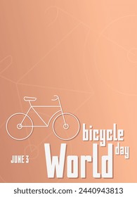 World bicycle day poster template. June 3. Bike eco transport