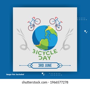 World Bicycle Day Social Media Vector Templates