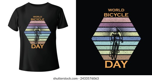 World bicycle day T shirt- Travel Wander.