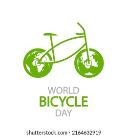 World bicycle day, vector art illustration.