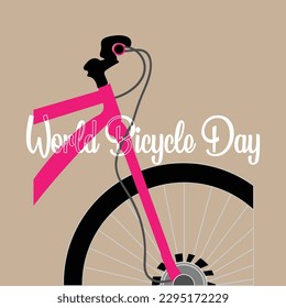 world bicycle day vector background. Bike silhouette isolated Bicycle Day June 3 Poster design