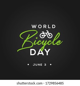 World Bicycle Day Vector Design Illustration