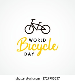Ilustración de diseño de vectores del Día Mundial de la Bicicleta