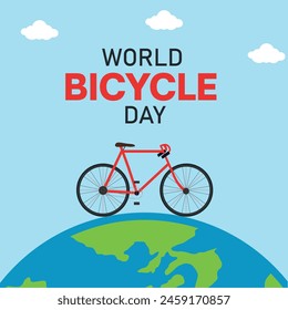 World Bicycle Day vector design or artwork eps file.