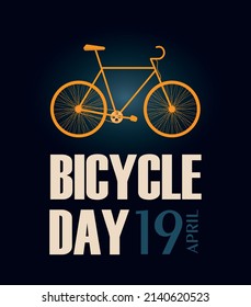 World Bicycle Day vector. Vector bicycle icon 