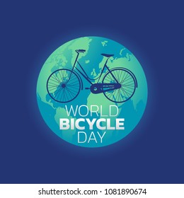 World Bicycle Day. Vector illustration.