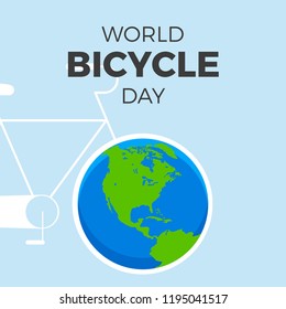 World Bicycle Day. Vector illustration.