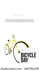 World bicycle day. Vector illustration - Vector