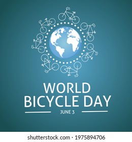 World Bicycle day vector illustration, suitable for web banner campaign