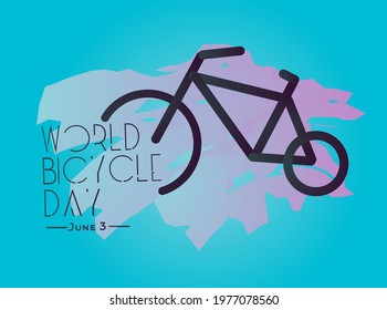 world bicycle day vector illustration, suitable for web banner campaign