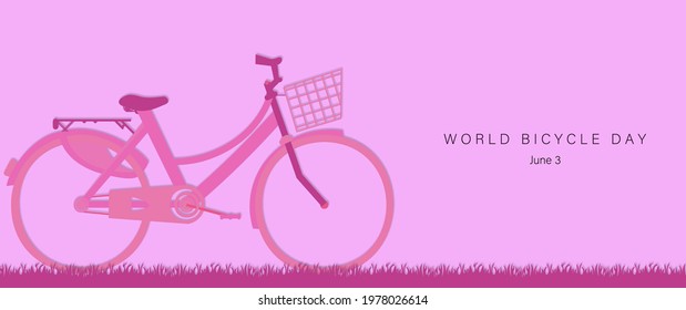 World Bicycle day vector illustration with bicycle.