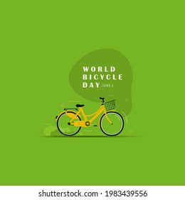 World Bicycle day vector illustration with bicycle design.