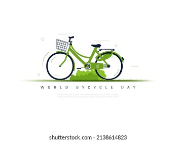 World Bicycle day vector illustration with bicycle design.