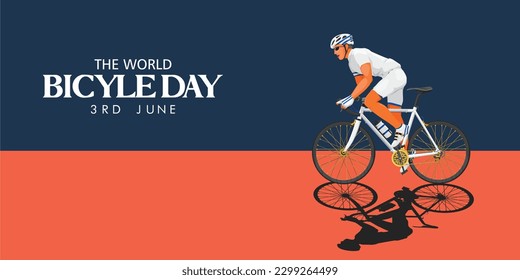 World bicycle day vector illustration