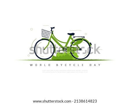 World Bicycle day vector illustration with bicycle design.