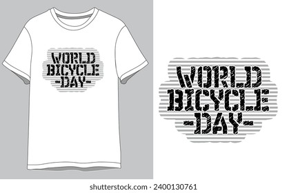 World Bicycle Day vector T shirt Design