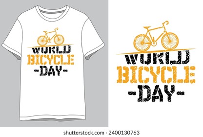 World Bicycle Day vector T shirt Design