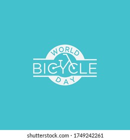 world bicycle Day vector template. Design for banner, greeting cards or print.