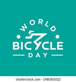 World Bicycle Day Vector Template. Design for Banner, Greeting Cards or Print. Vector Eps 10