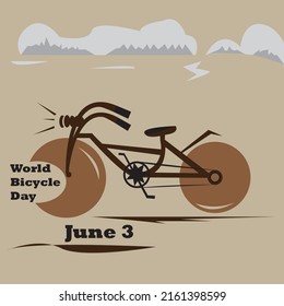world bicycle Day vector template. Design for banner, greeting cards or print.