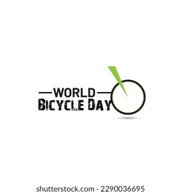 plantilla de vector de día mundial de bicicleta Concepto de diseño