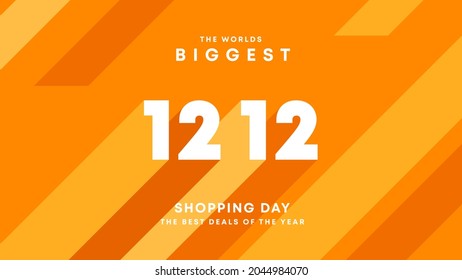 World Biggest Shopping Festival Big Sale 11-11 and 12-12 Abstract Modern Banner Design Vector Editable Template  