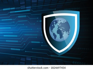 world binary circuit board future technology, blue hud cyber security concept background