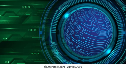 world binary circuit board future technology, blue hud cyber security concept background