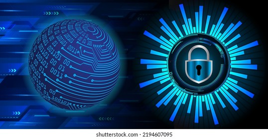world binary circuit board future technology, blue hud cyber security concept background