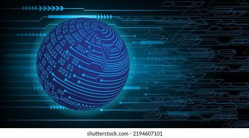 world binary circuit board future technology, blue hud cyber security concept background