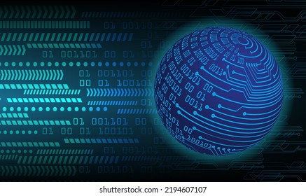 world binary circuit board future technology, blue hud cyber security concept background