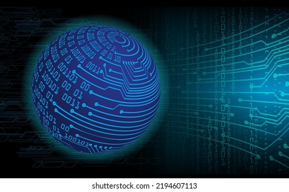 world binary circuit board future technology, blue hud cyber security concept background