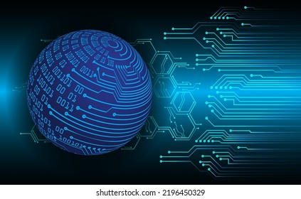 world binary circuit board future technology, blue hud cyber security concept background