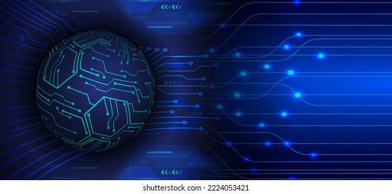 world binary circuit board future technology, blue hud cyber security concept background