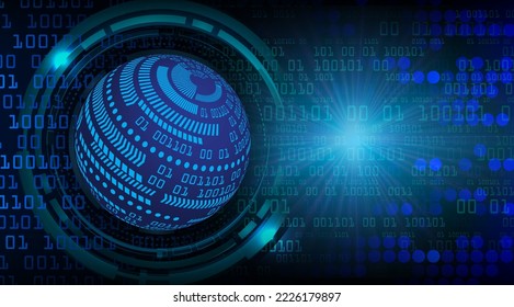 world binary circuit board future technology, blue hud cyber security concept background