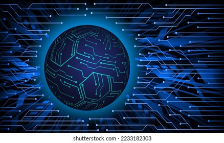 world binary circuit board future technology, blue hud cyber security concept background