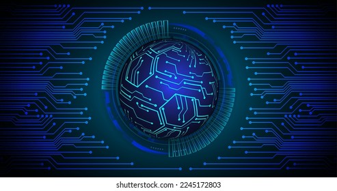 world binary circuit board future technology, blue hud cyber security concept background