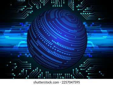 world binary circuit board future technology, blue hud cyber security concept background