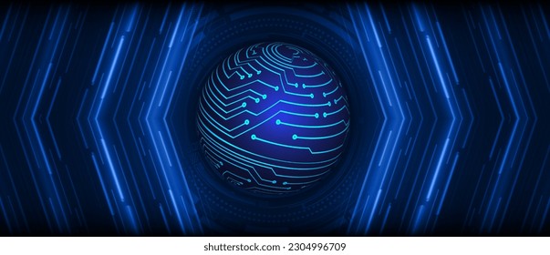 world binary circuit board future technology, blue hud cyber security concept background