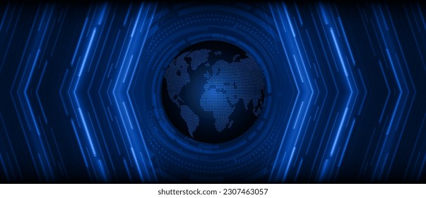 world binary circuit board future technology, blue hud cyber security concept background